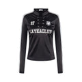 Lace-Up Club | Satin Sports Jersey Top