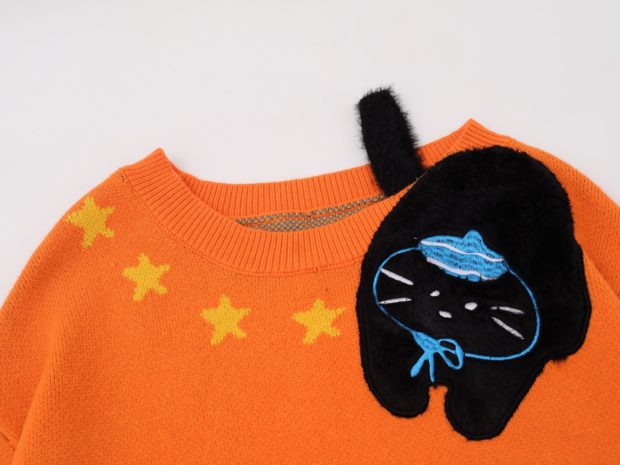 Fuzzy Vibe | Faux Fur Collar Knit Top