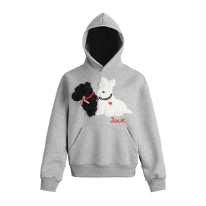 Puppy Love | Fleece Hoodie with Dog Patch