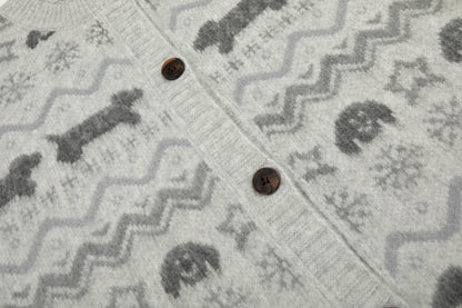 Puppy Fair | Button-Up Cardigan Sweater - Santo 