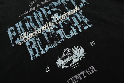 Vintage Washed Mountain Graphic T-Shirt