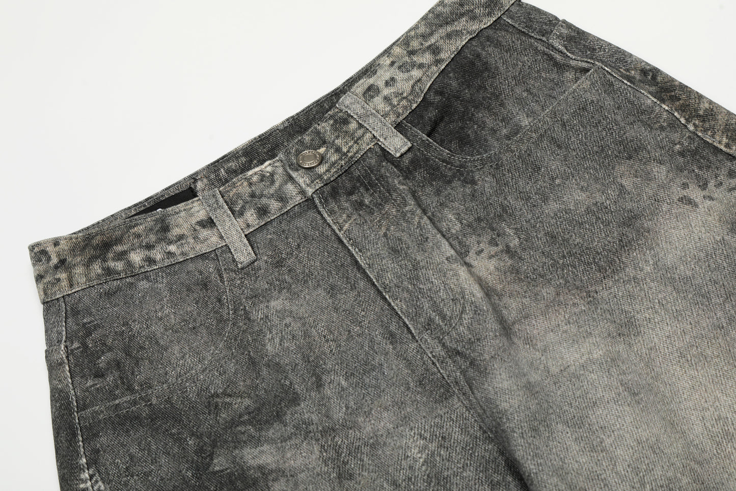 Vintage Heavy Distressed Washed Barrel Jeans