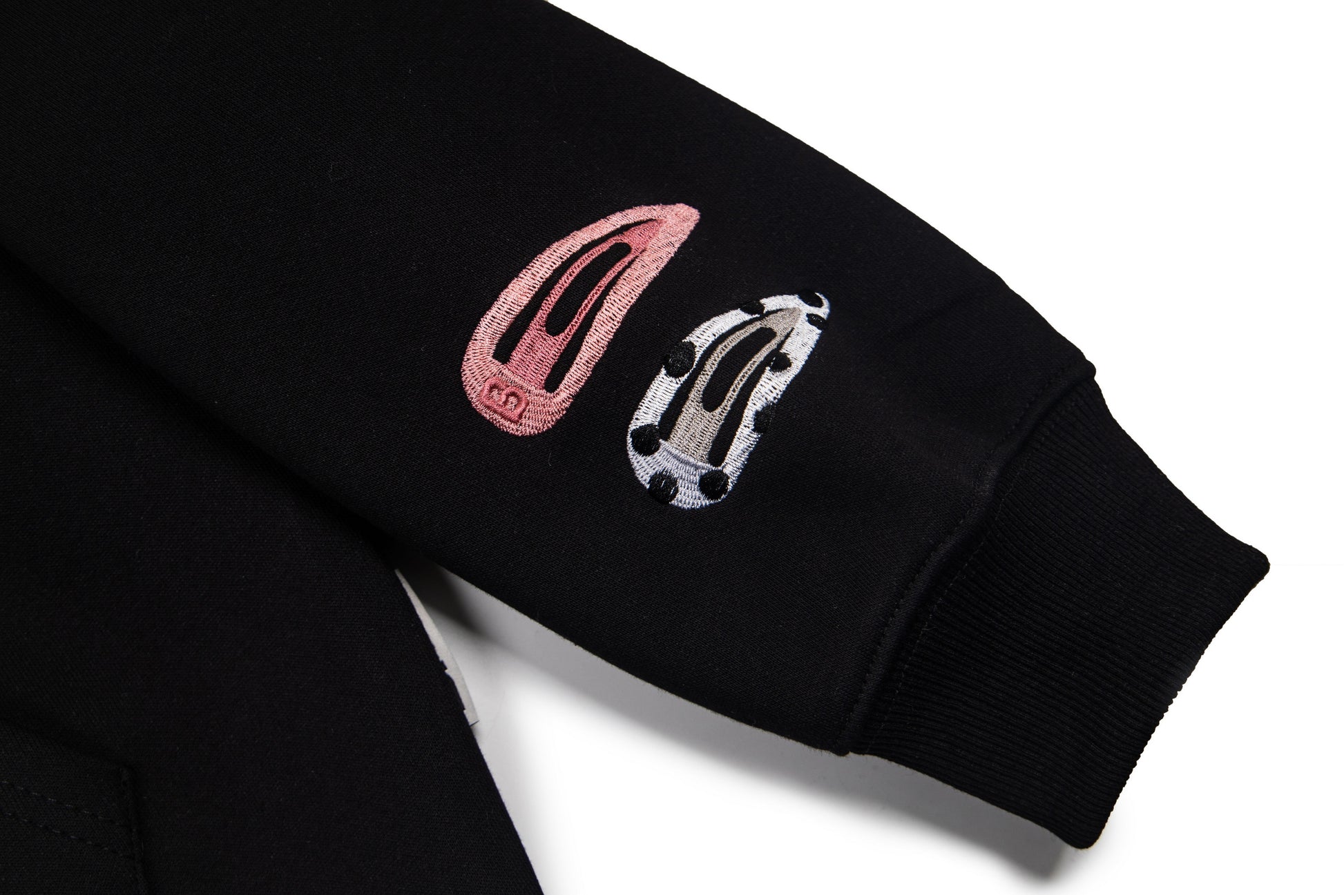 Detachable Hair Clip Decoration Zip Up Hoodie - Santo 