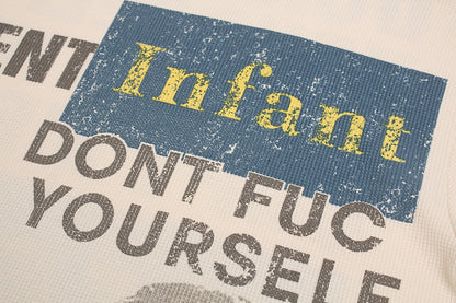 Statement Text Graphic Waffle T-Shirt