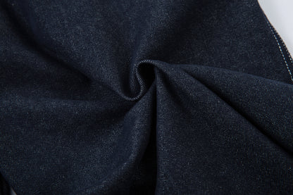 Deconstructed Contrast Stitching Pleated Baggy Barrel Jeans