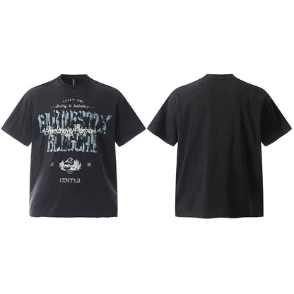Vintage Washed Mountain Graphic T-Shirt