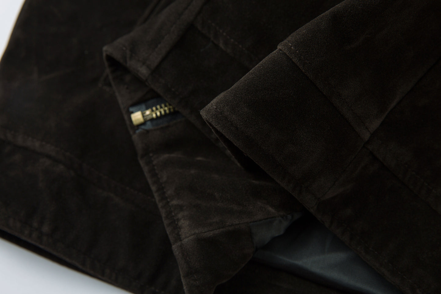 Retro Unique Metal Button Lapel Suede Bomber Jacket