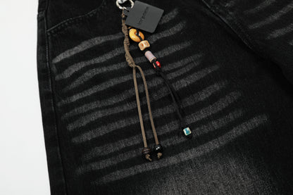 Vintage Embroidered Cross Washed Scimitar Jeans