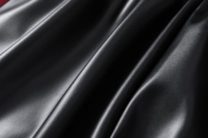 Striped Racing Faux-Leather Shorts - Santo 