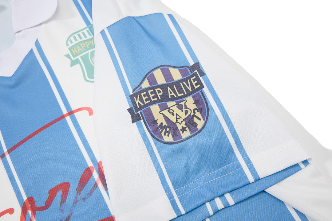 Retro Striped Football Club Jersey T-Shirt
