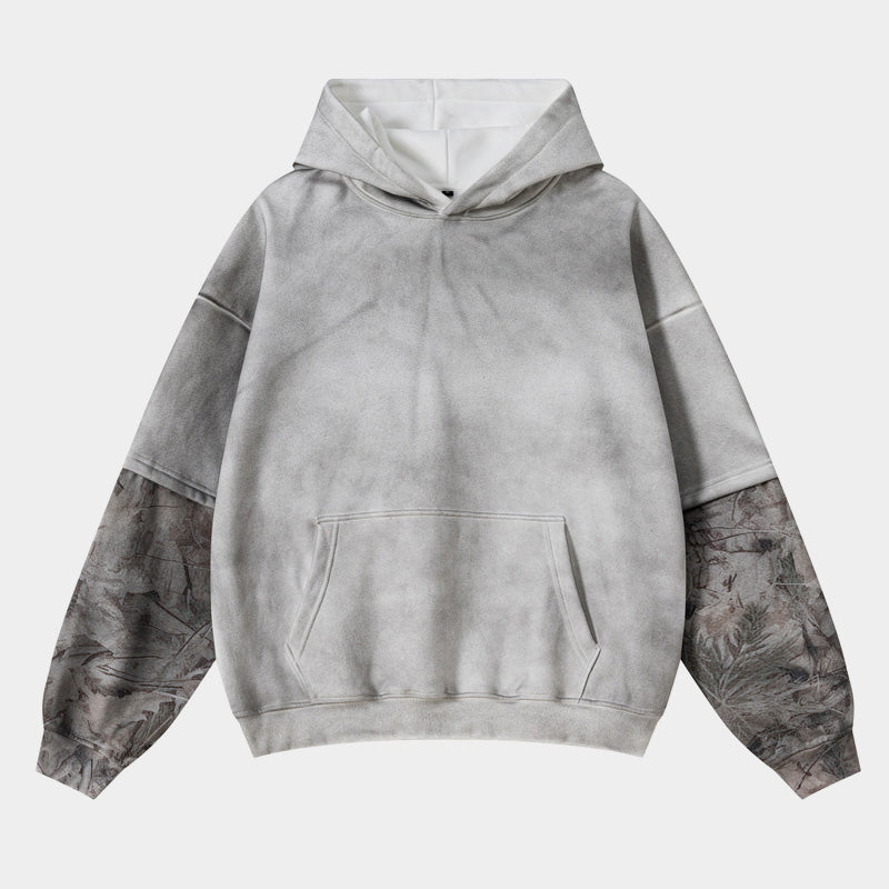 Frosted Camo Sleeve | Oversized Hoodie - Santo 