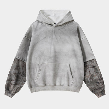 Frosted Camo Sleeve | Oversized Hoodie - Santo 