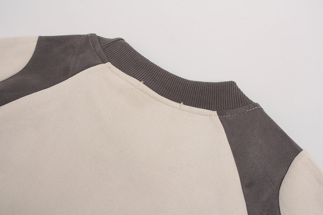 Suede-Touch Embroidered Sport Color-Block T-Shirt - Santo 