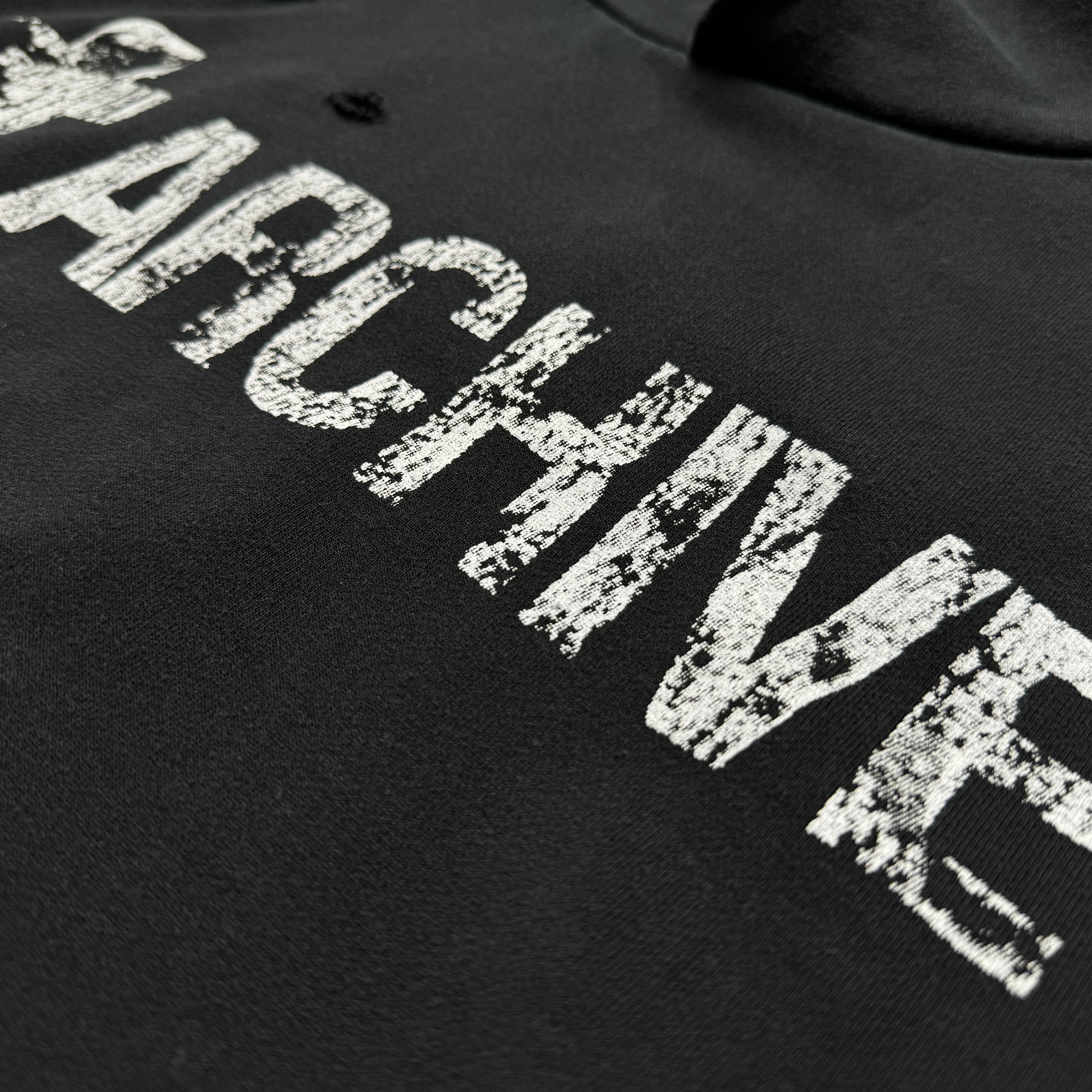 Distressed Washed Black | Archive Hoodie - Santo 