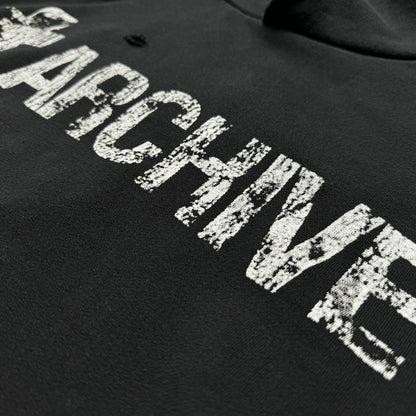 Distressed Washed Black | Archive Hoodie - Santo 