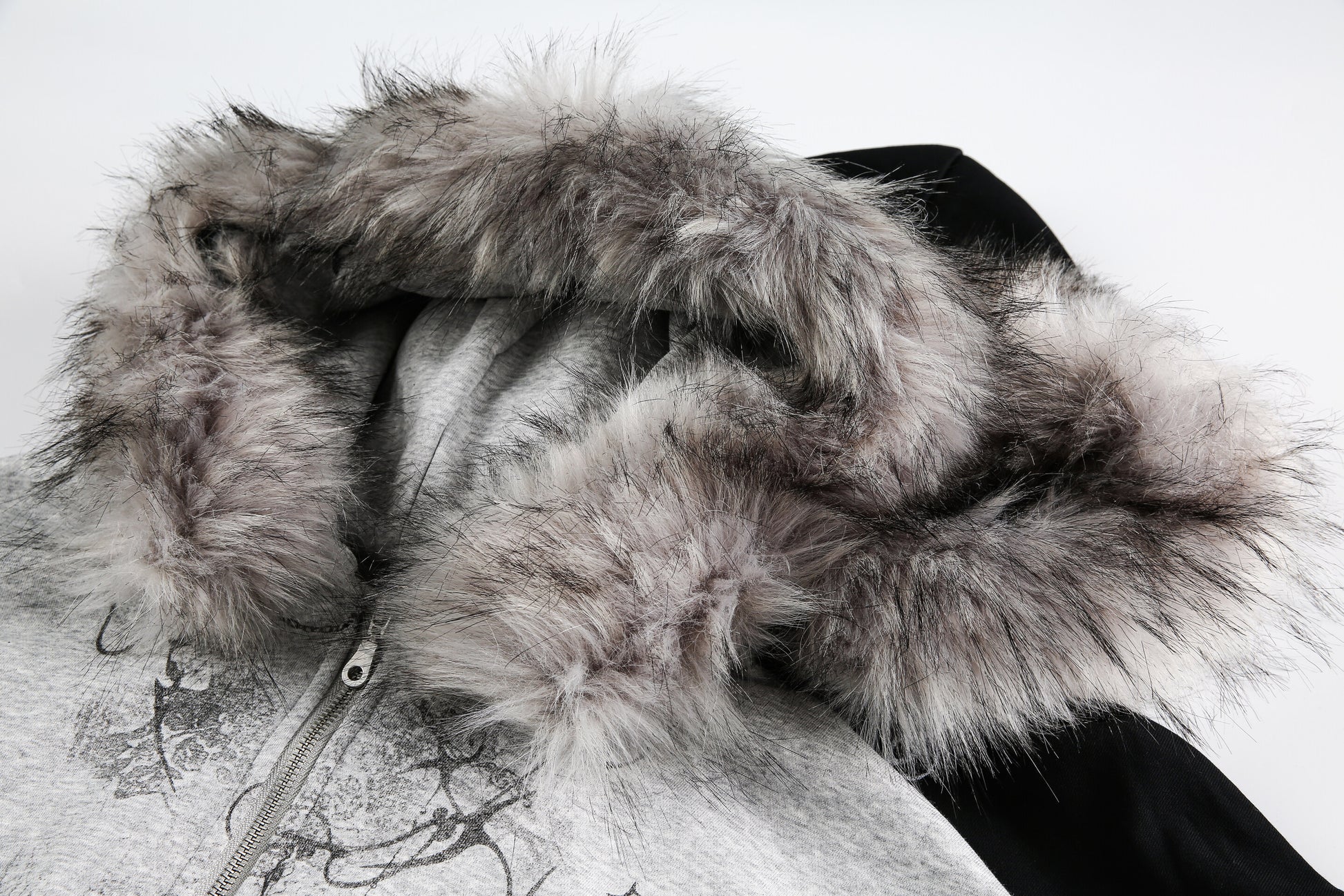 Gothic Fur Collar | Zip Up Hoodie - Santo 