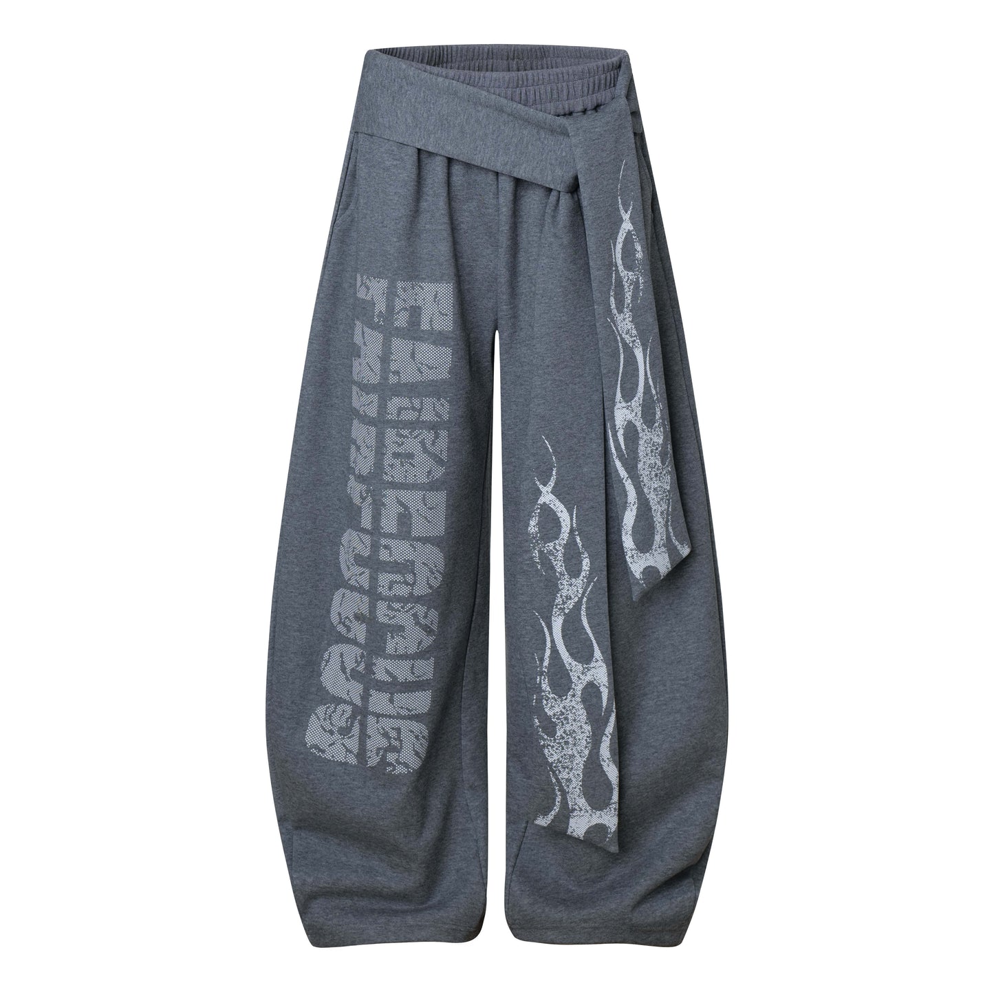 Dark Street Letter Flame Sweatpants