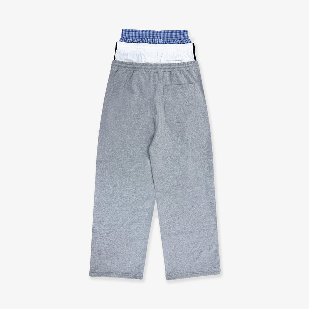 Layered Waistband | Baggy Striped Sweatpants - Santo 