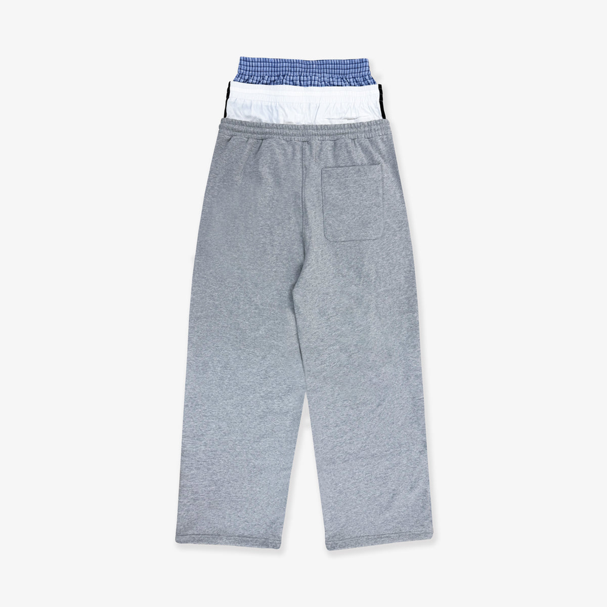 Layered Waistband | Baggy Striped Sweatpants - Santo 