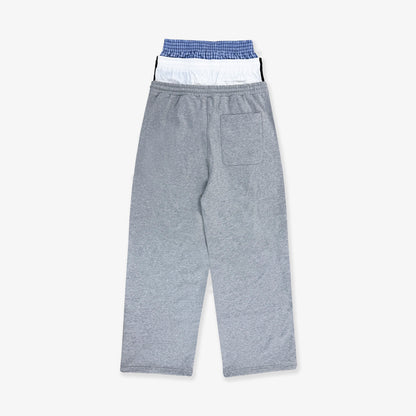 Layered Waistband | Baggy Striped Sweatpants - Santo 