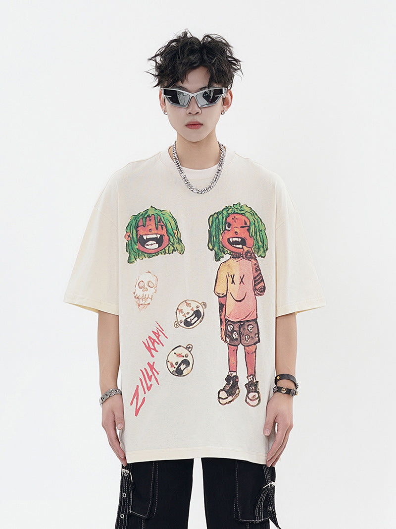 Cartoon | Manga Graphic Print T Shirt