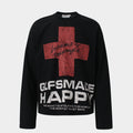 Distressed Cross Graphic | Punk Sweatshirt - Santo 