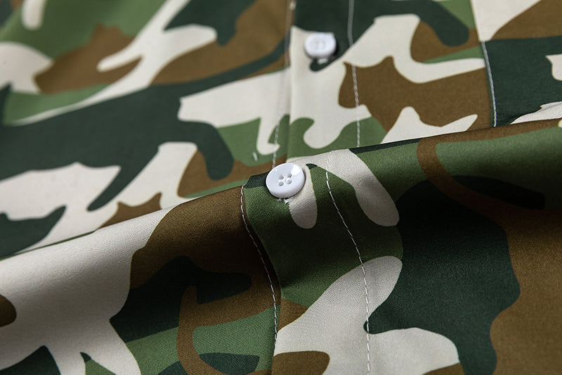 Camouflage | Button Polo T-Shirt