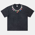 Vintage Jewel | Black T-shirt - Santo 