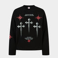 Gothic Cross Print | Graphic Sweatshirt - Santo 