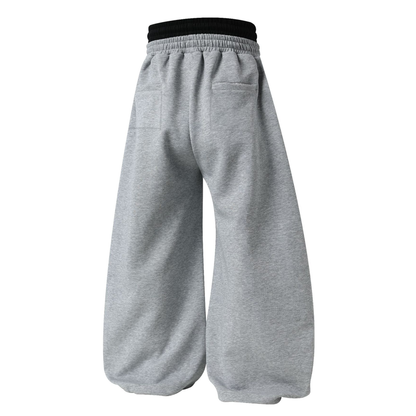 Double-Waisted Ruched Sweatpants