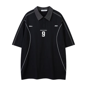 NO.9 | Sporty Polo Soccer Jersey - Santo 