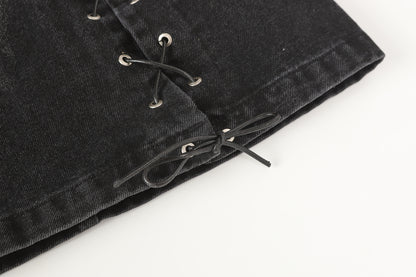 Lace-Up Destroyed | Stacked Jeans - Santo 