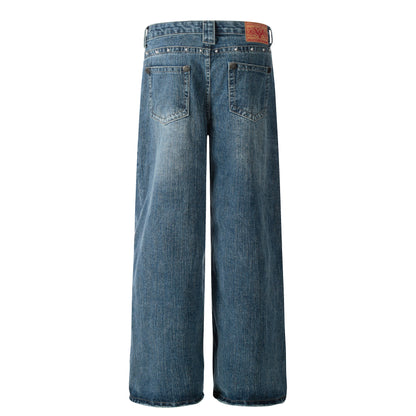 Studded Vintage Denim | Straight Jeans - Santo 