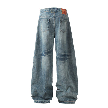 Washed Wide Leg | Vintage Denim Jeans - Santo 