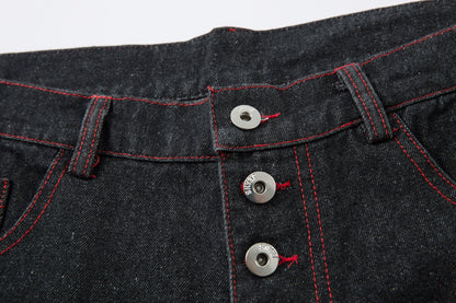 Iron Cross Embroidered | Baggy Jeans - Santo 