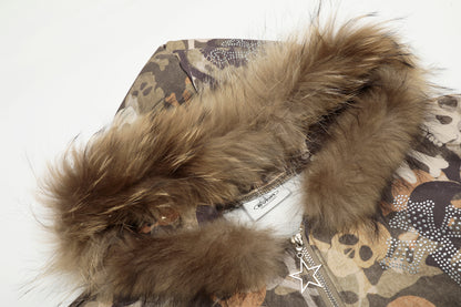 Streetwear Style | Skull Print Fur Jacket - Santo 