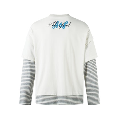 Punk Letters Patchwork | Stripe Sweatshirt - Santo 