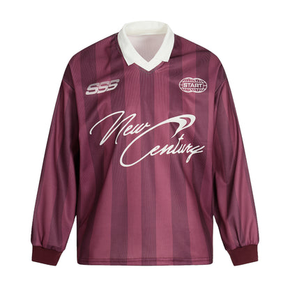 Signature Stripes Graphic | V-Neck Sweatshirt - Santo 