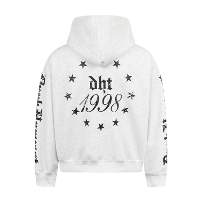 Gothic Cross Print | Zip Up Hoodie - Santo 