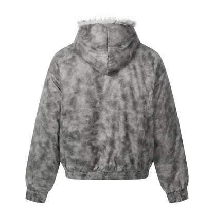 Distressed Washed | Hooded Oversized Jacket
