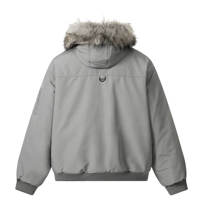 Fur-Trimmed Badge | Hooded Winter Puffer