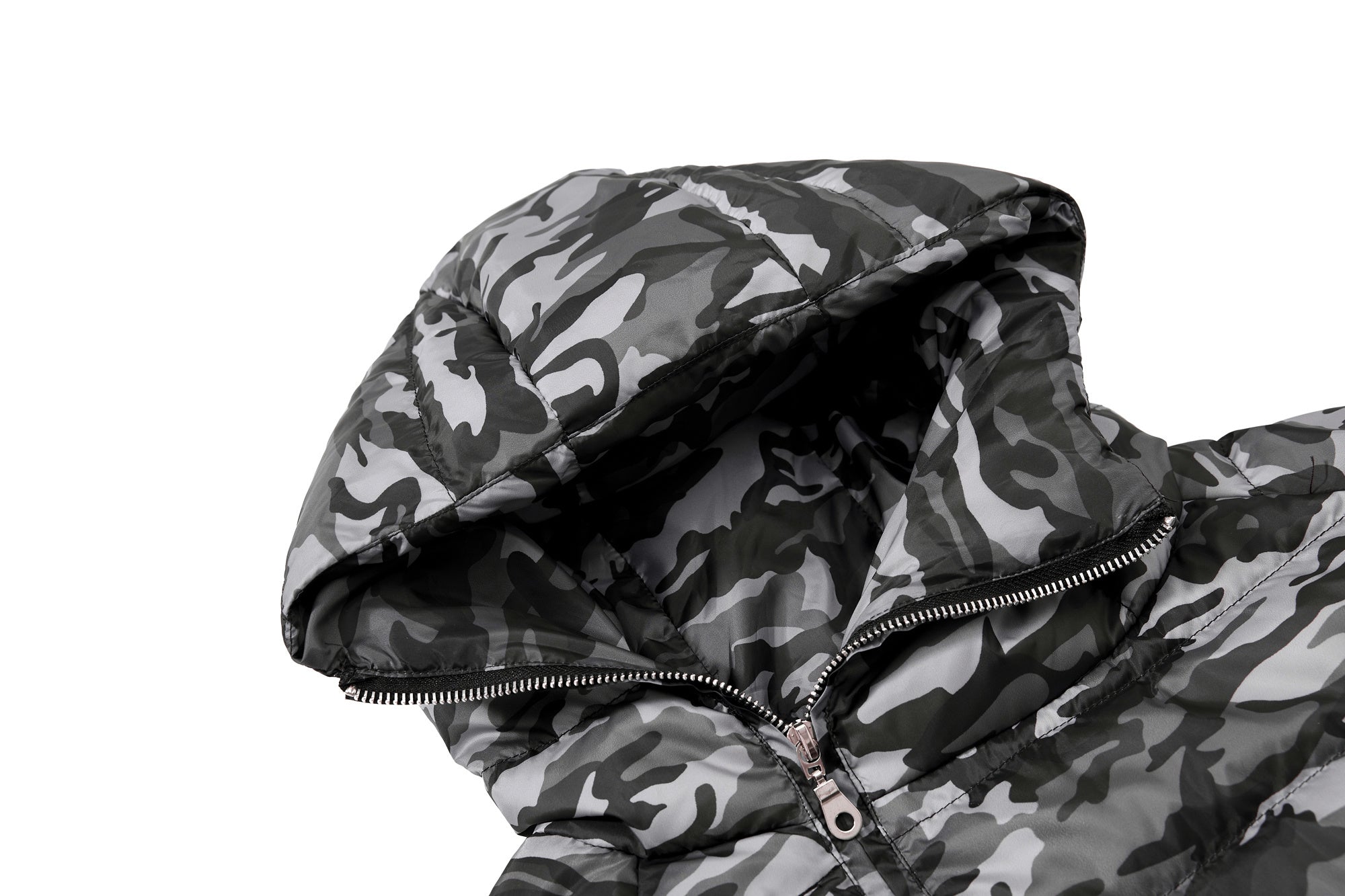 Camo Panel | Short Puffer Jacket