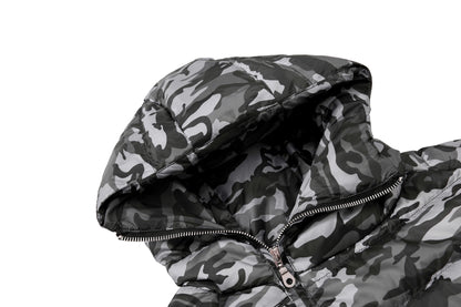 Camo Panel | Short Puffer Jacket