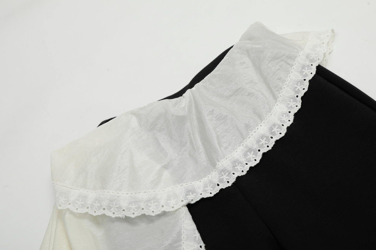 Asym Draper | Flared Pants with White Draped Skirt Layer