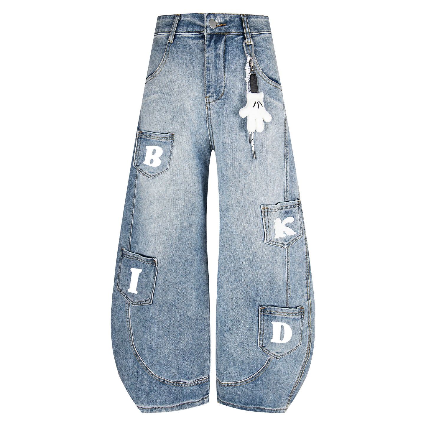 URBAN KID | Wide-Leg Denim Pocket Pants - Santo 