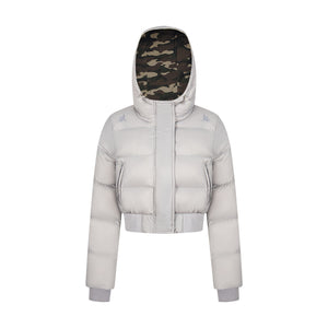 Urban Bloom | Camo Lined Puffer Jacket