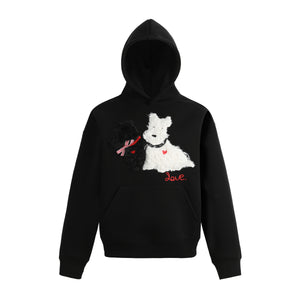 Puppy Love | Fleece Hoodie with Dog Patch