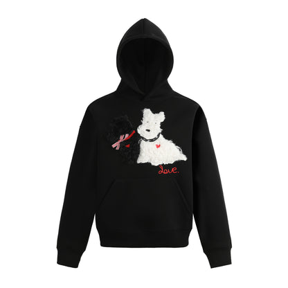 Puppy Love | Fleece Hoodie with Dog Patch