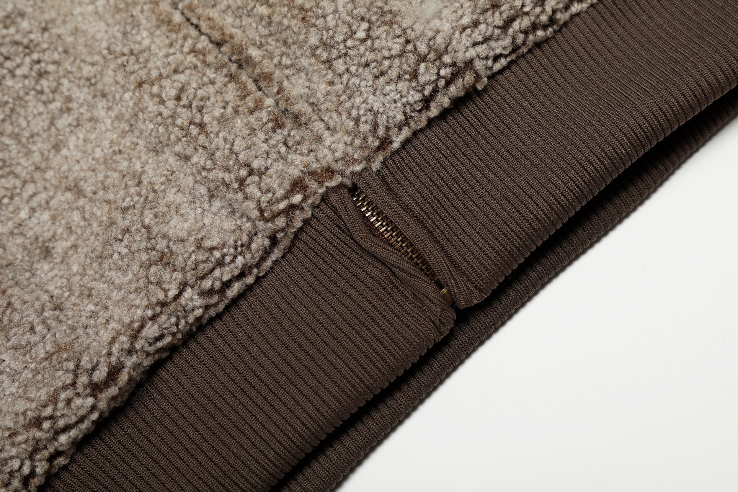 Pine Cocoa | Contrast Hooded Zip Jacket