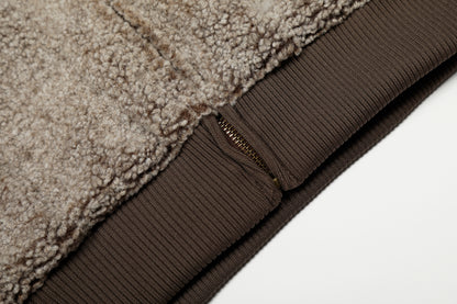 Pine Cocoa | Contrast Hooded Zip Jacket